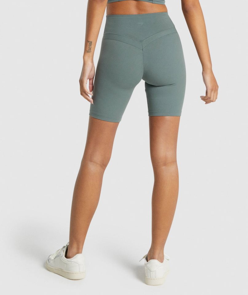 Women's Gymshark Whitney Cycling Shorts Green | NZ 7BOREL